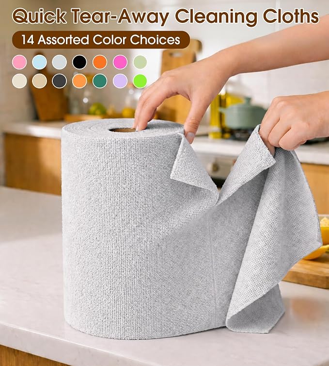 KitchLife Microfiber Cleaning Cloth Roll, 100 Pack - Image 9