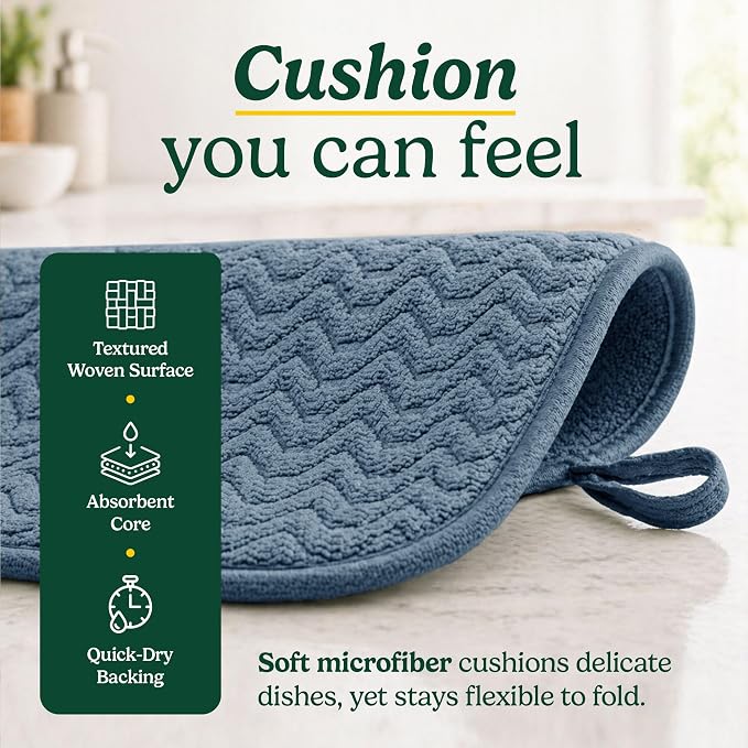 Cuisinart Dish Drying Mat for Kitchen Counter, quick-dry microfiber, machine - Image 4