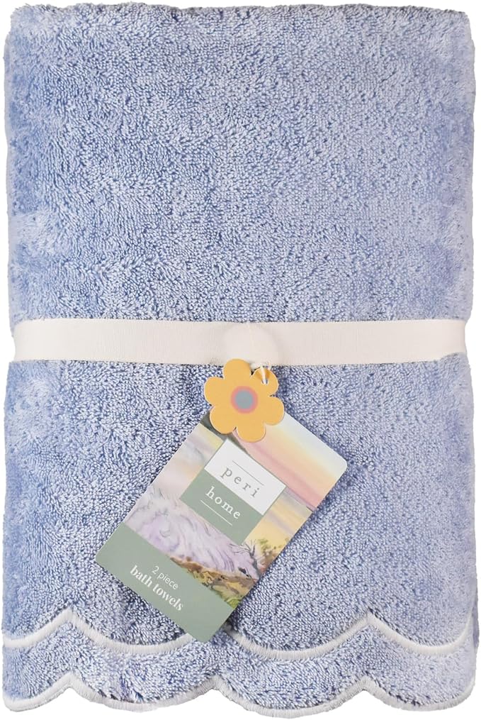 Peri Home 2 Piece Cotton Bath Towel Set, Embroidered - Image 8