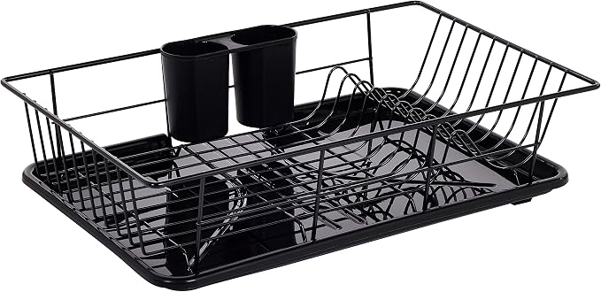 Sweet Home Collection Metal, Dish Drainer Drain Board and Utensil Holder Simple - Image 2