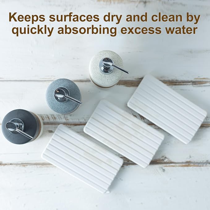 Ceramic Soap Dispenser Set of 2, Hand and Dish Soap Dispenser Set | Shower - Image 5