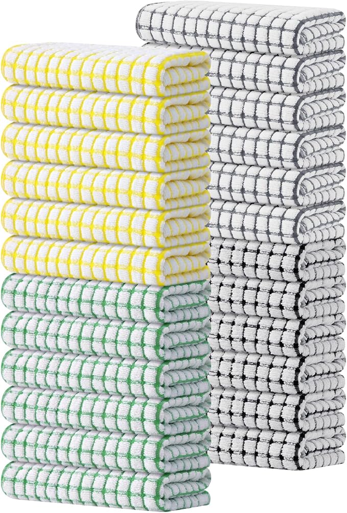 Kitinjoy Cotton 24 Pack Terry Kitchen Towels by Kitinjoy