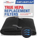 Cut to Fit Activated Carbon Filter Sheet 16x48" - Universal Air Purifier Charcoal Filter Roll for HVAC, AC, Window, Range Hood by LifeSupplyUSA