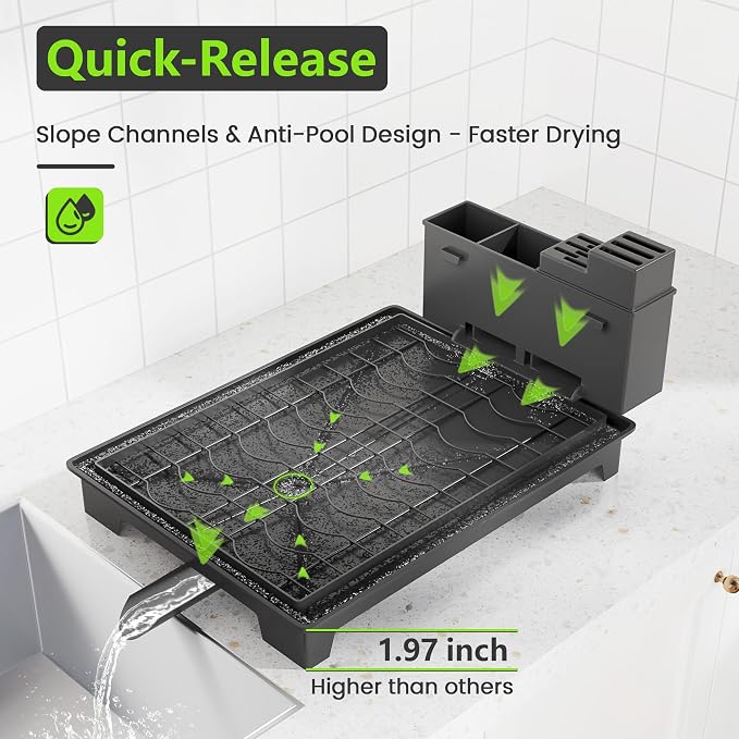 2-Tier Foldable Dish Drying Rack - Image 3