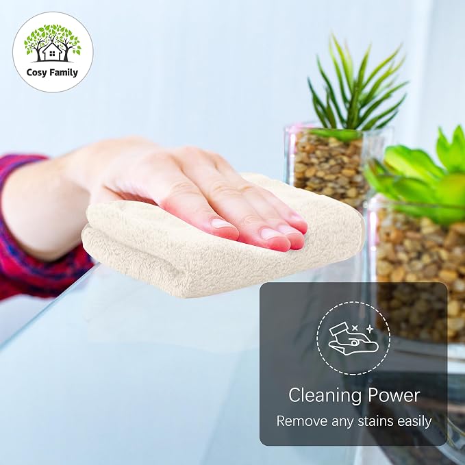 Cosy Family 24 Pack Soft Washcloths Set - Image 2