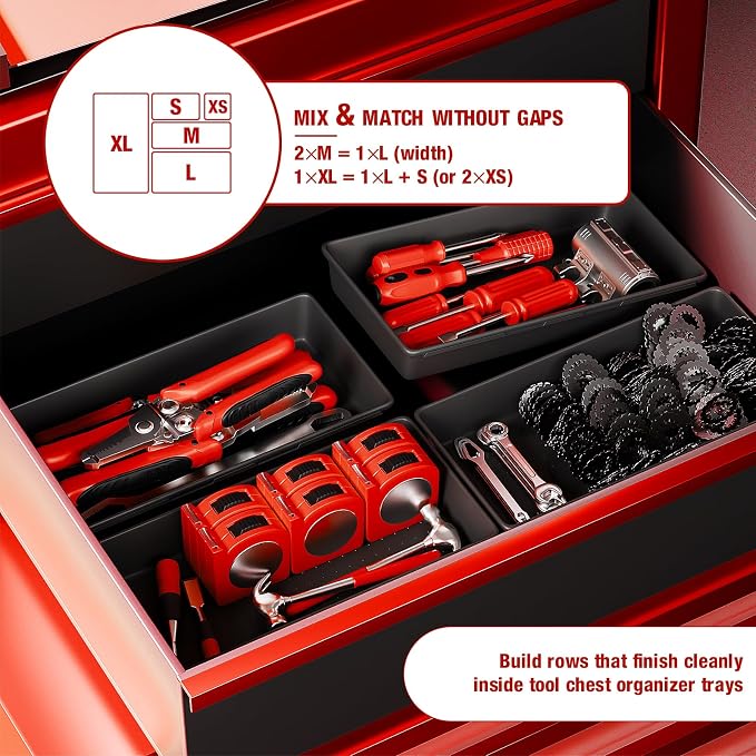 【48PCS & 5 Sizes】 Tool Box Organizer Tray, Toolbox Drawer Organizer - Image 4
