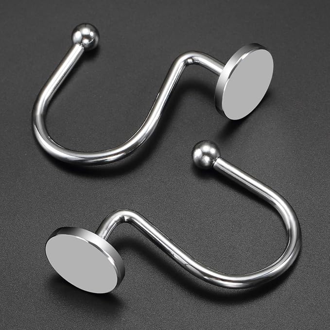 CHICTIE Chrome Shower Curtain Hooks, Rustproof Shower Curtain Rings - Image 4