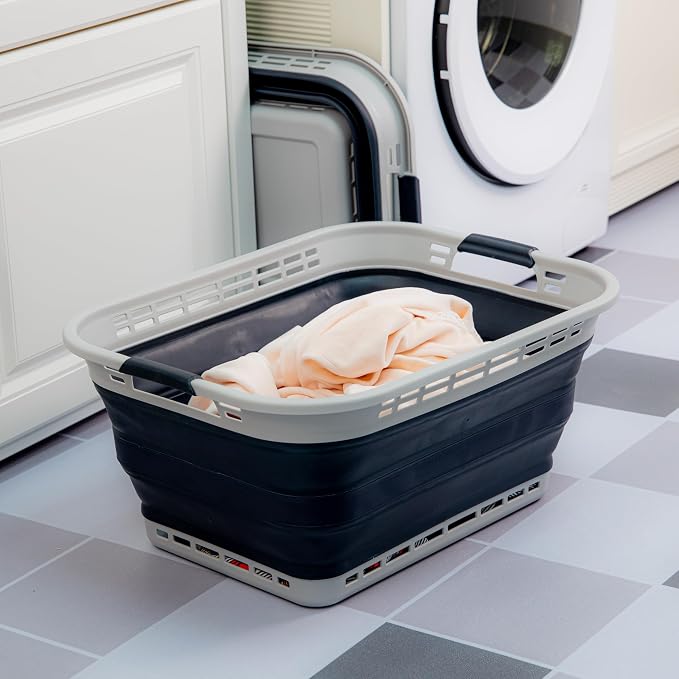 SAMMART 42L Collapsible Plastic Laundry Basket - Image 7