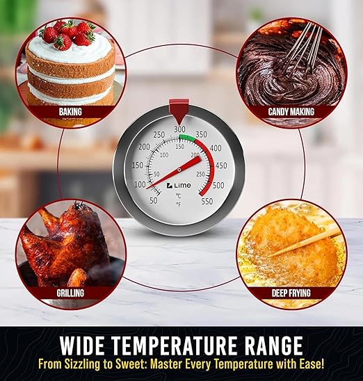 Candy Thermometer with Pot Clip - Deep Fry Oil Thermometer for Frying and Candle Making