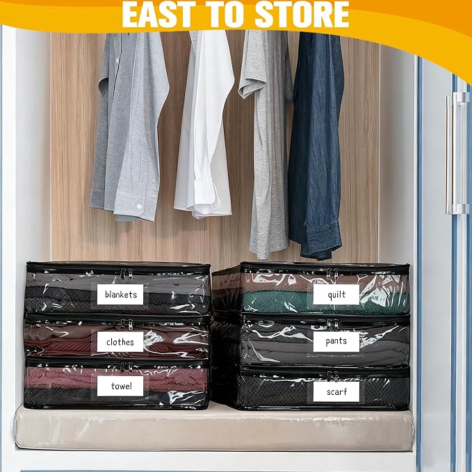 Plastic Storage Bags with Easy-Glide Zipper, Durable Clear Vinyl Zippered - Image 3