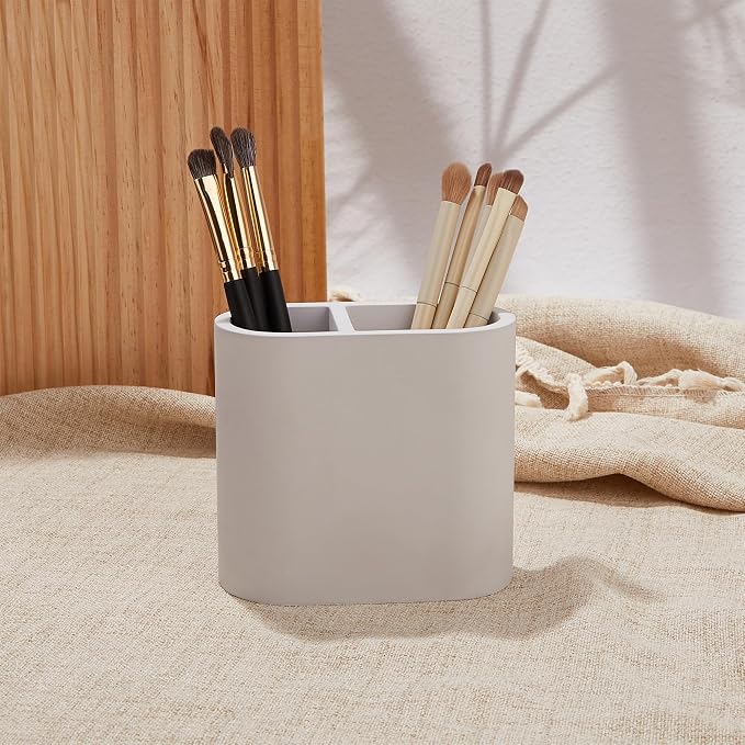 Diatomite Toothbrush Holder for Bathroom Counter, 2-Slot Toothpaste Organizer - Image 8