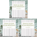 AmazerBath Shower Curtain Liner, 72x72 Plastic White Shower Curtain Liner by AmazerBath