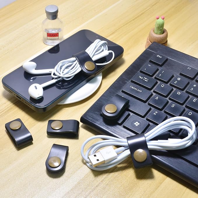 CAILLU Cord Organizer, Cord Keeper, Cable Organizer USB Holder, Cable Straps - Image 5