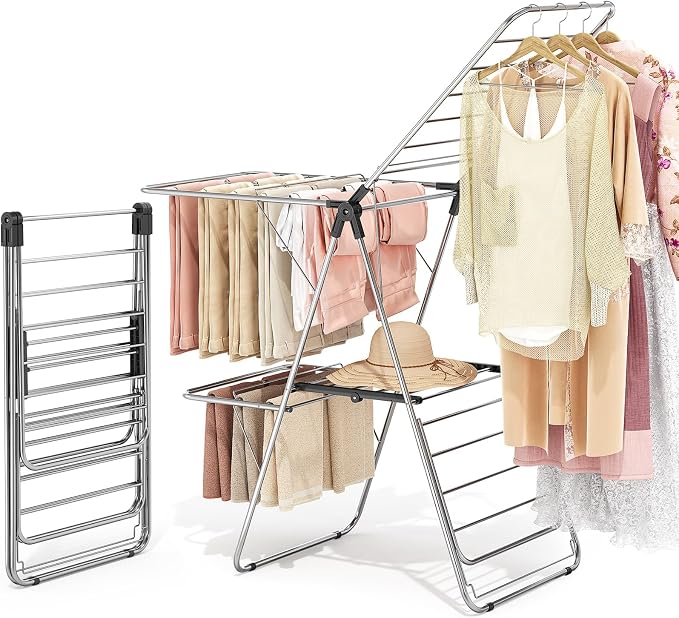 Large Stainless Steel Clothes Drying Rack - Image 7