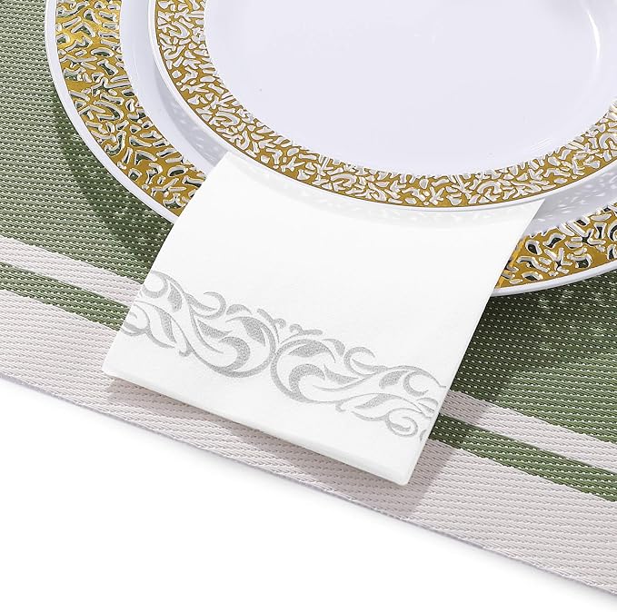 FOCUSLINE 200 Linen Feel Disposable Bathroom Napkins, Soft and Absorbent Paper - Image 4