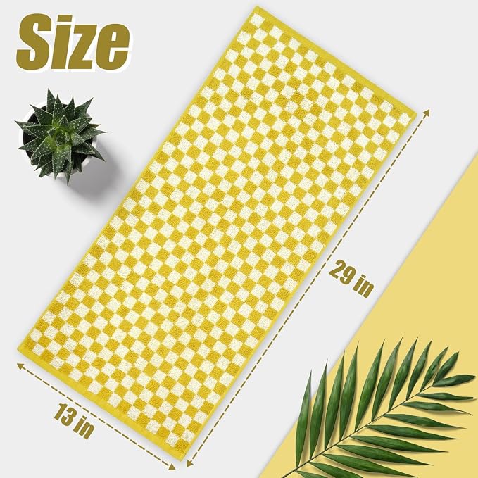 Jacquotha 4 Pcs Hand Towels for Bathroom Checkered - Image 5