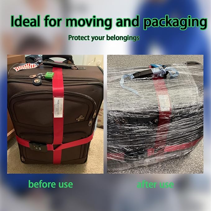 Mini Clear Stretch Wrap Film for Moving, 4 Rolls Plastic Wrap Refills - Image 5