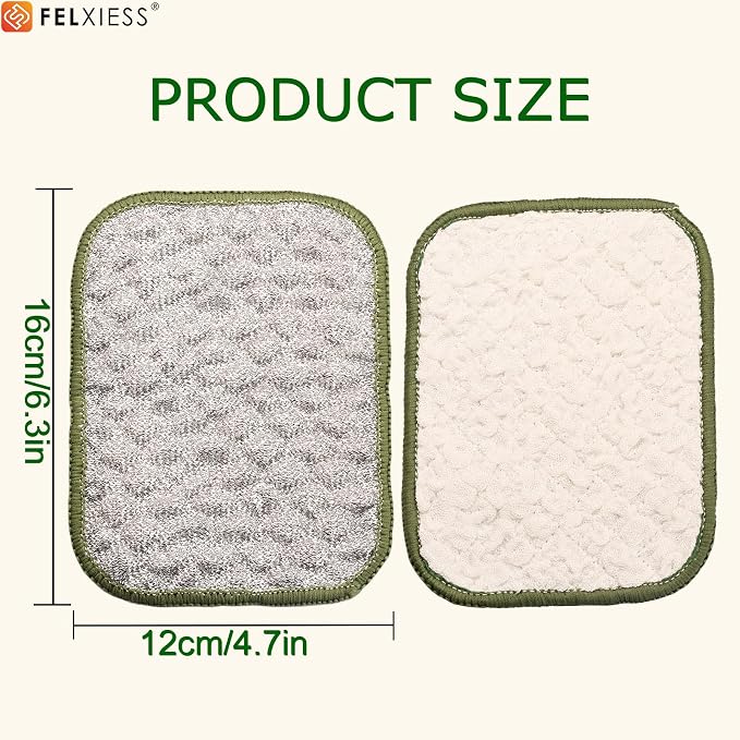 Silver Microfiber Scrubbing Pads, Non-Scratch - Image 7
