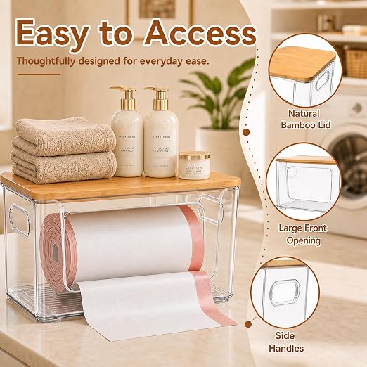 Trash Bag Holder 2 Pack, Stackable Garbage Bag Dispenser - Image 4