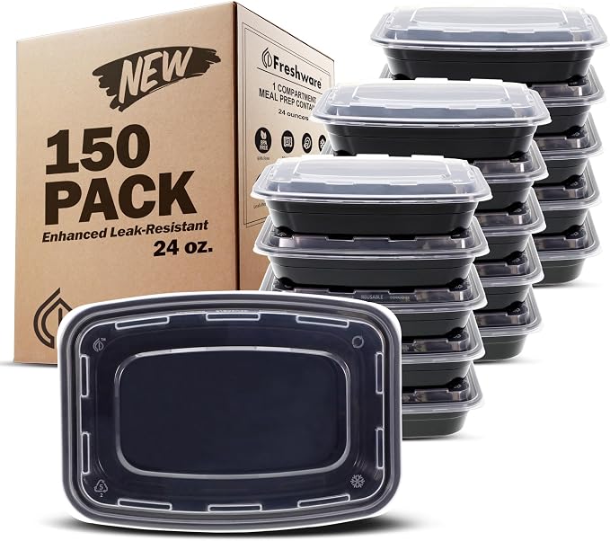 Freshware Meal Prep Containers 1 Compartment by Freshware