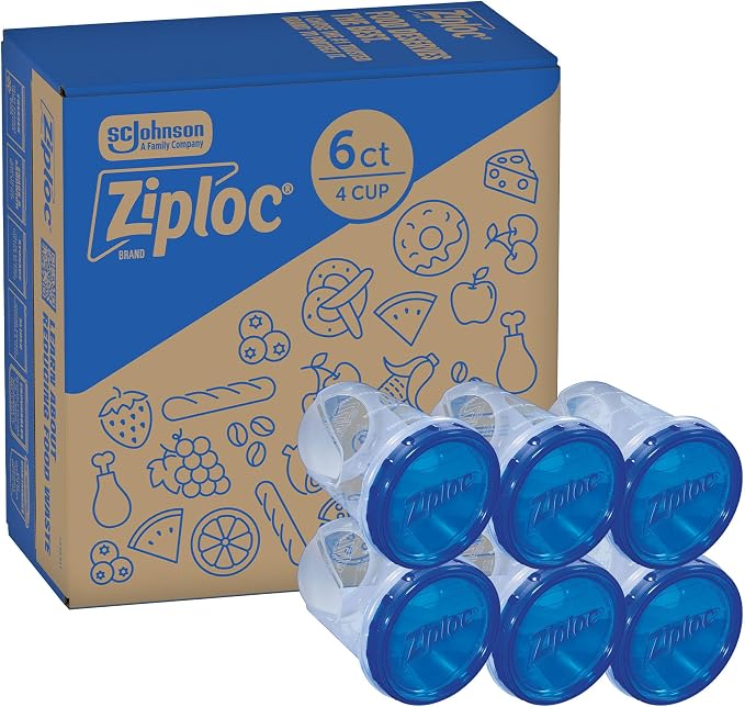 Ziploc Twist n Loc Food Storage Containers, Leak Resistant Design, Medium Round by Unknown