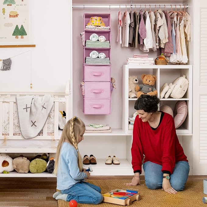 GRANNY SAYS Hanging Closet Organizer, 5 Drawers, 6 Shelves, 6 Pockets, 6 - Image 2