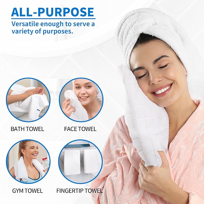 White Hand Towels, 6 Pack 25''*15'' Microfiber Hand Towels - Image 7