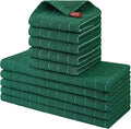 Homaxy Kitchen Towels and Dishcloths Set, Dark Green by Homaxy