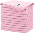 FIXSMITH Pink Microfiber Cleaning Cloth -Pack of 12, Highly Absorbent Cleaning by FIXSMITH