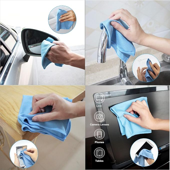 8Pcs Microfiber Towel Cleaning Cloth Mop - Image 4