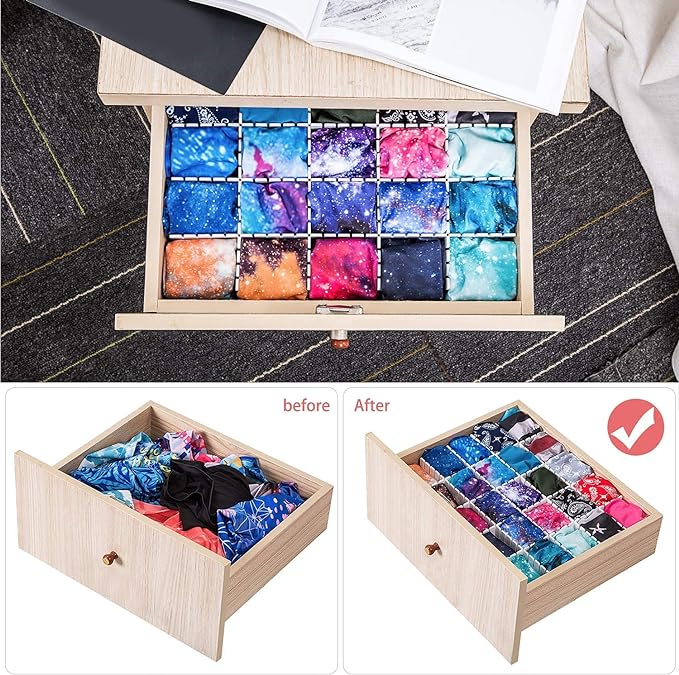 8Pcs Drawer Dividers, Adjustable Drawer Organizer - Image 4