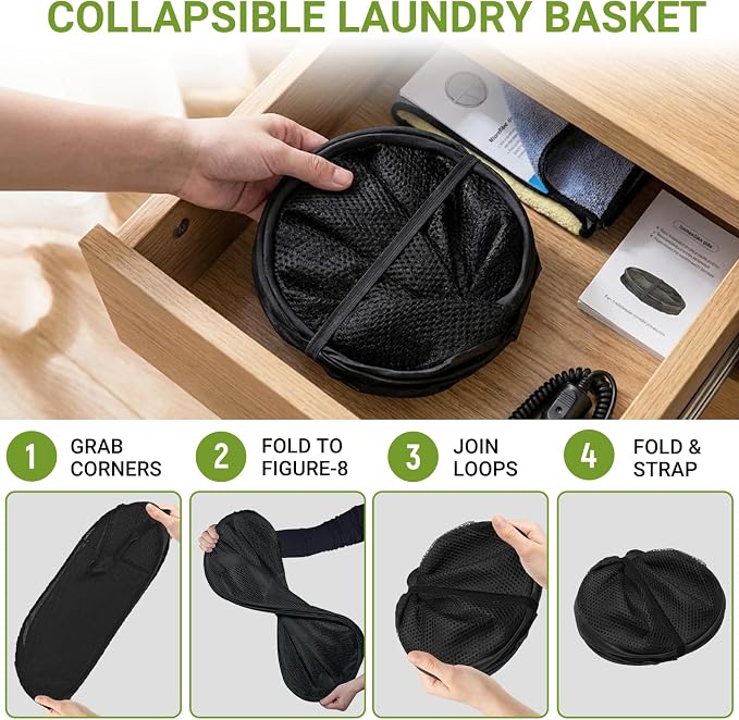 BATTOO Deluxe Strong Mesh Pop up Laundry Hamper Basket - Image 6