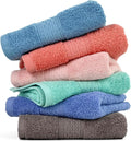 Cleanbear Hand Towels 6-Pack, Soft Cotton Hand Towels, 6 Colors, 13” x 13” | by Cleanbear