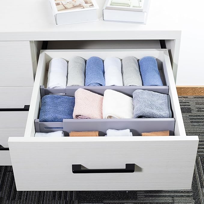 Utoplike Kitchen Drawer Dividers Large, Spring Loaded, Works in Dresser - Image 7