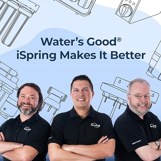 iSpring FT15 NSF Certified 5th Stage Inline Post Carbon Water Filter, Replacement Cartridge with 1/4" Quick Connect for Refrigerator, Ice Maker, RO Reverse Osmosis Water Filtration System