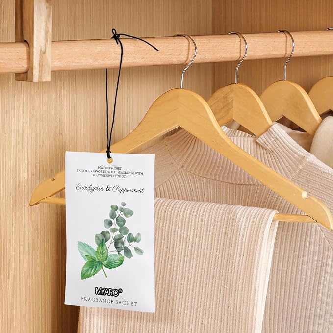 MYARO 12 Pack Eucalyptus Mint Scented Sachets, Closet Deodorizer Freshener - Image 8