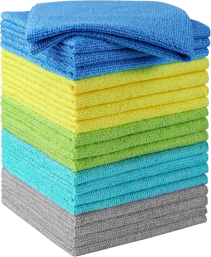 HOMEXCEL Microfiber Cleaning Cloth 20 PK, Towels by HOMEXCEL