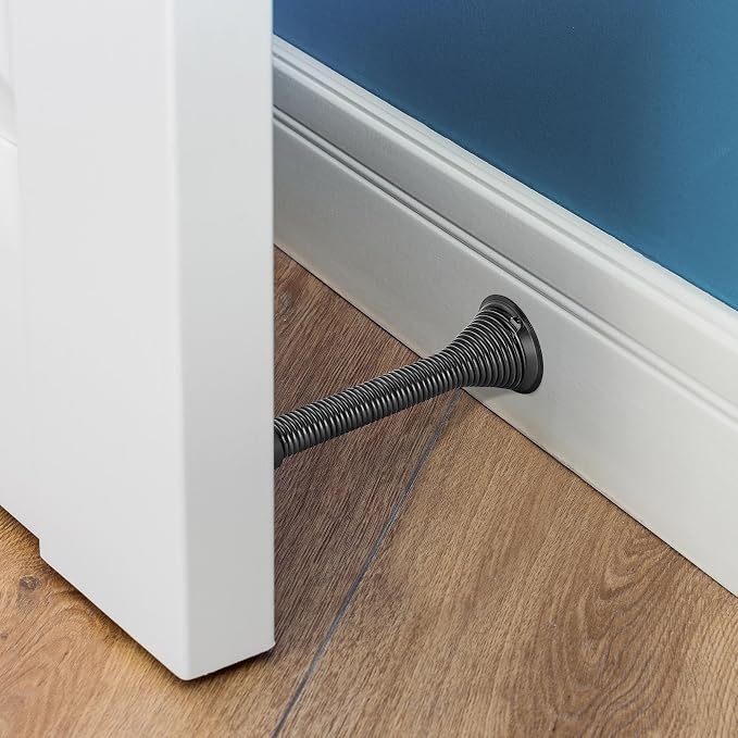 Ravinte Door Stoppers, 36 Pack Black Spring Door Stops - Image 7