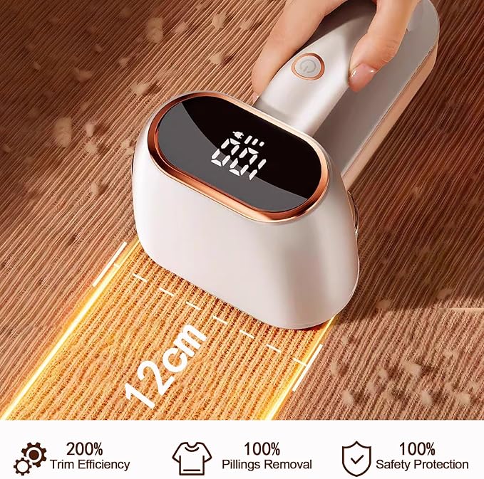 Dual-Head Fabric Shaver and Lint Remover, Rechargeable Sweater Shaver - Image 3