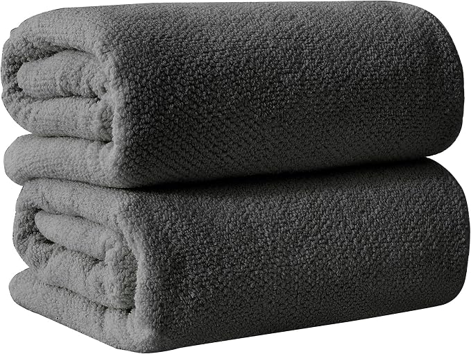 Great Bay Home 100% Cotton Oversized 2 Pack 68x35 Extra Large Towel Set by GreatBayHome