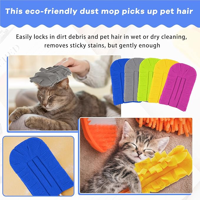 Zubebe 20 Pcs Reusable Duster Refills Fleece, Stylish Color | Soft Polyester - Image 3