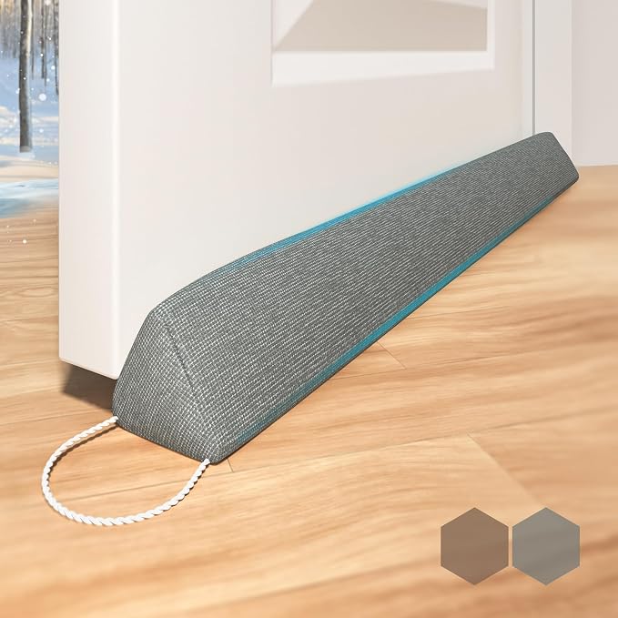 SYIPO Triangle Door Draft Stopper，35.4" Weighted Under Door Draft Blocker by SYIPO
