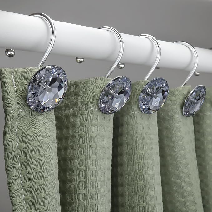 12PCS Shower Curtain Hooks Rings - Image 4