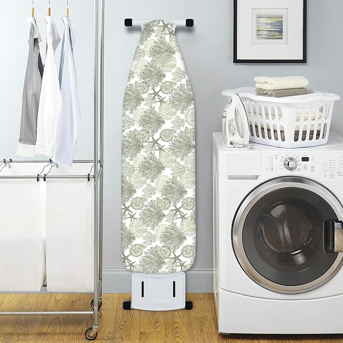 Extra Thick Ironing Board Cover and Pad, Coastal Summer Beach Coral Starfish - Image 5