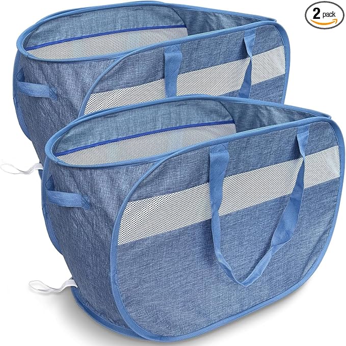 100L Mesh Pop Up Laundry Hampers by NairSnow