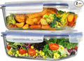Vtopmart 2Pack 2260ml/76.4oz Extra Large Glass Storage Containers, Dishwasher by Vtopmart