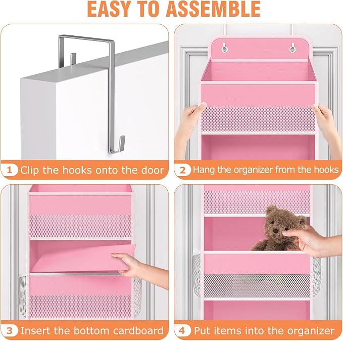 Over The Door Organizer Storage Large Capacity Hanging Bedroom Storage | 4 - Image 3