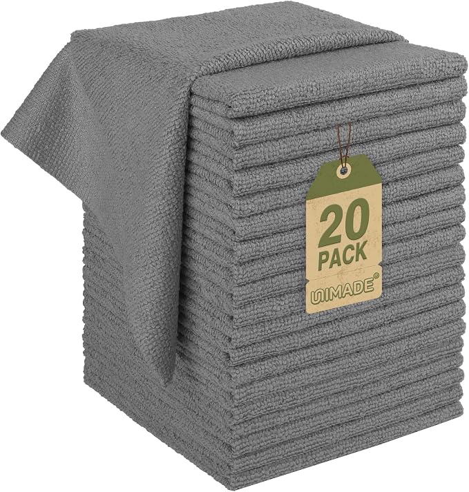 UNIMADE Microfiber Cleaning Cloth, 20 Pack Reusable Microfiber Towels by Unimade