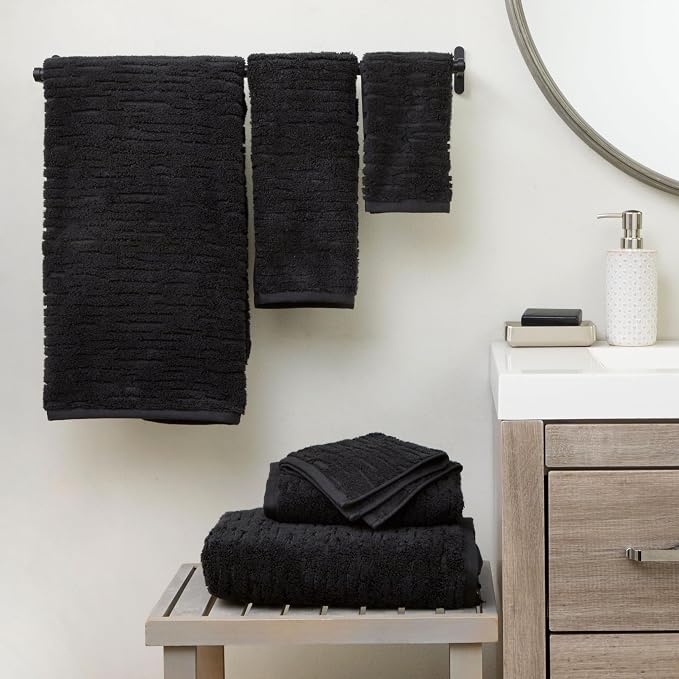 SKL Home CloudSoft Hand Towel Set, 100% Cotton Luxury, Slate | Premium - Image 3