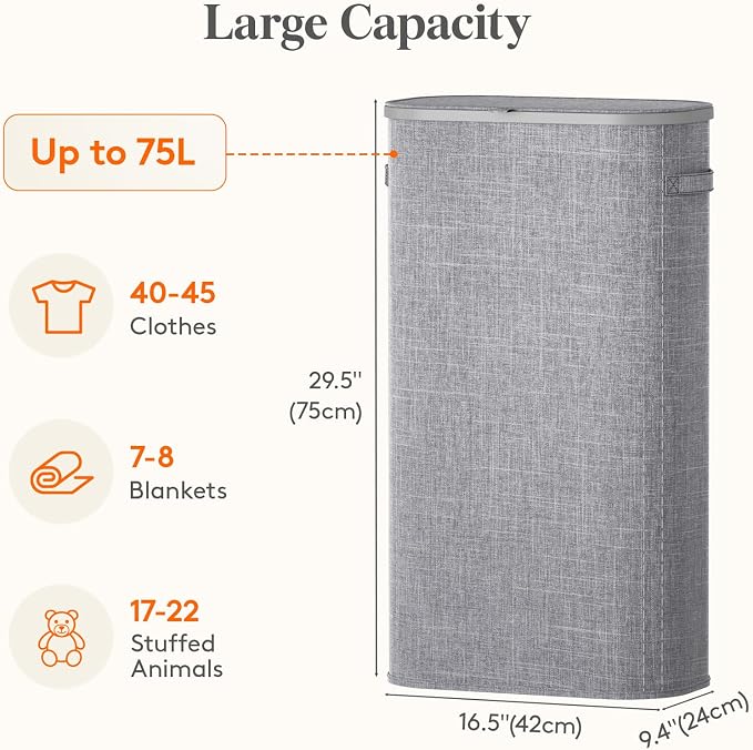 Lifewit Slim Laundry Basket - Image 3